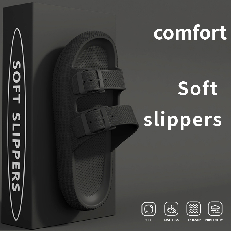 Women'S Shoes For Flat Feet - Pure Color Adjustable Buckle Slide Sandals