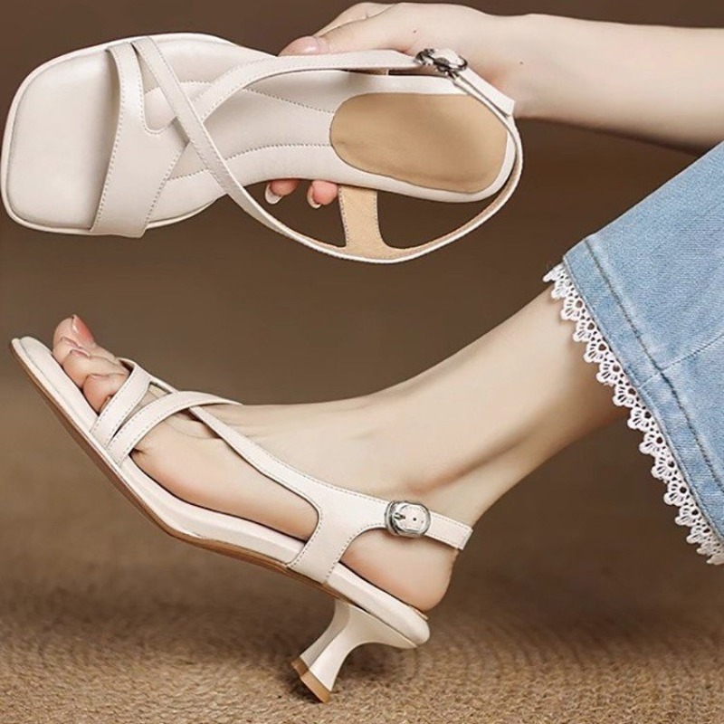 Women's Sandals Fashion Elegan - Ankle Strap Heels 评论和价格