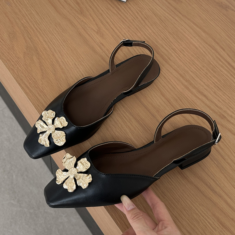 Aneikeh Golden Fashion Flower  - Women Shoes Sandals 评论和价格