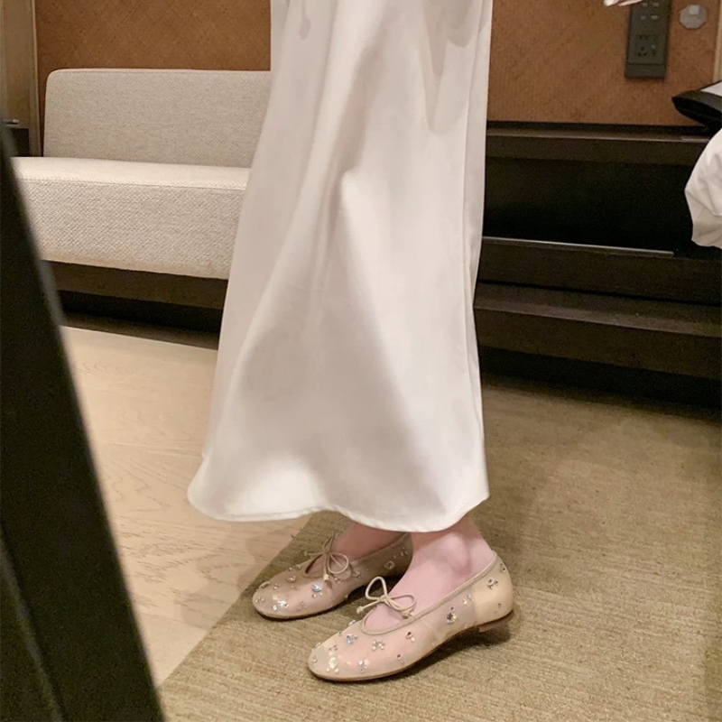 Diamond Luxury Mesh Mules Sand - Women Shoes Sandals 评论和价格