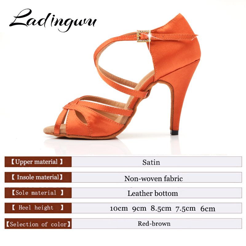 Ladingwu Women's Red-Brown Sat - Women'S Shoes Red Bottoms 评论和价格