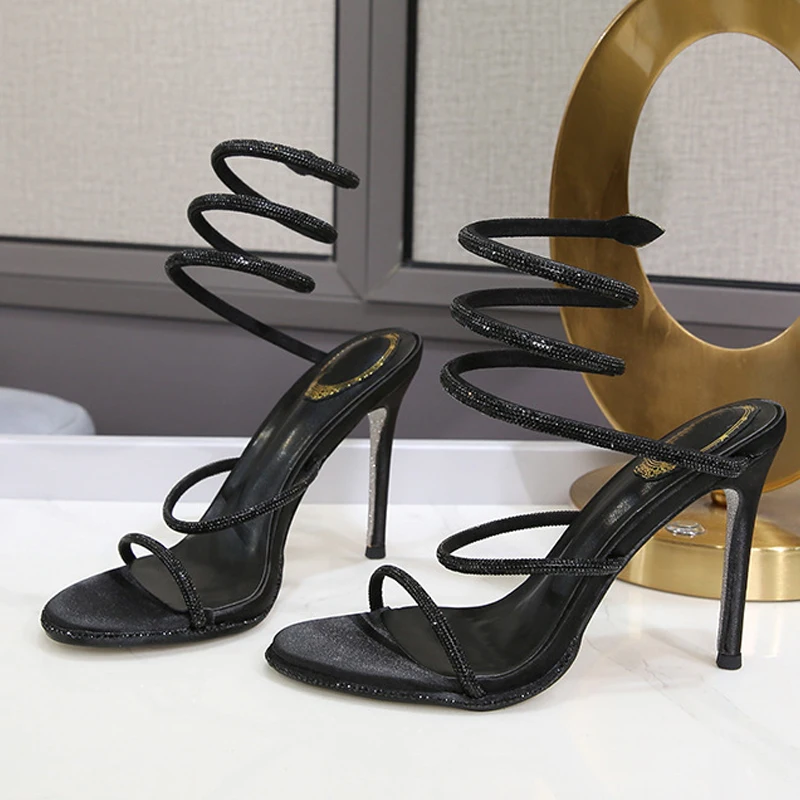 Eilyken Fashion Style Crystal  - Ankle Strap Heels 评论和价格