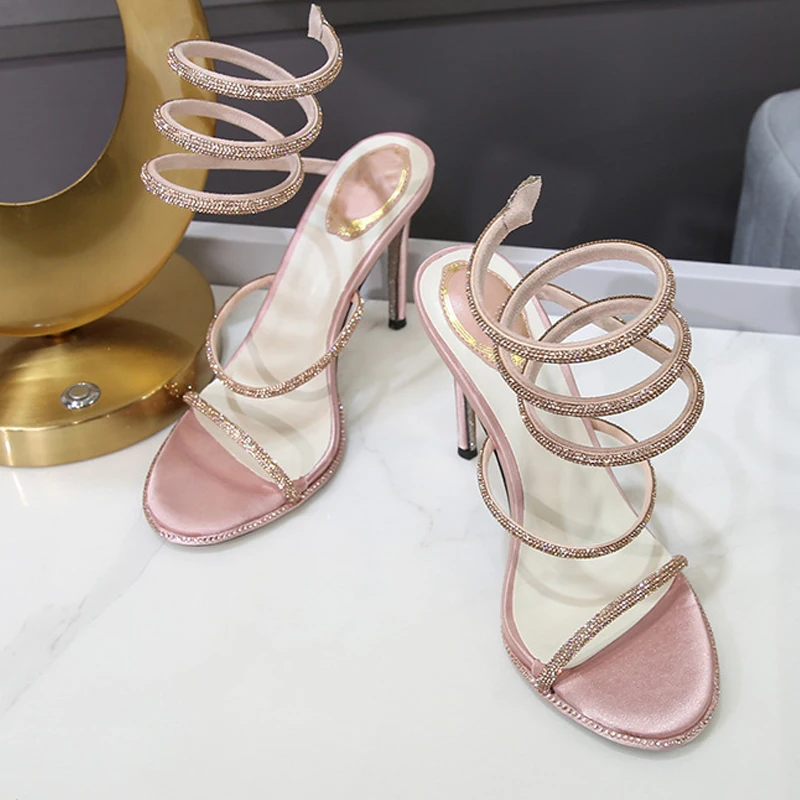 Eilyken Fashion Style Crystal  - Ankle Strap Heels 评论和价格