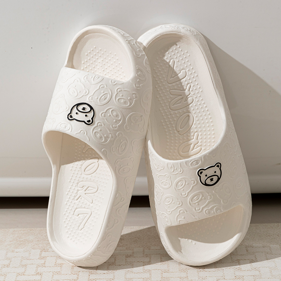 Printting Cute Bear Women Slip - Women'S Shoes For Flat Feet 评论和价格