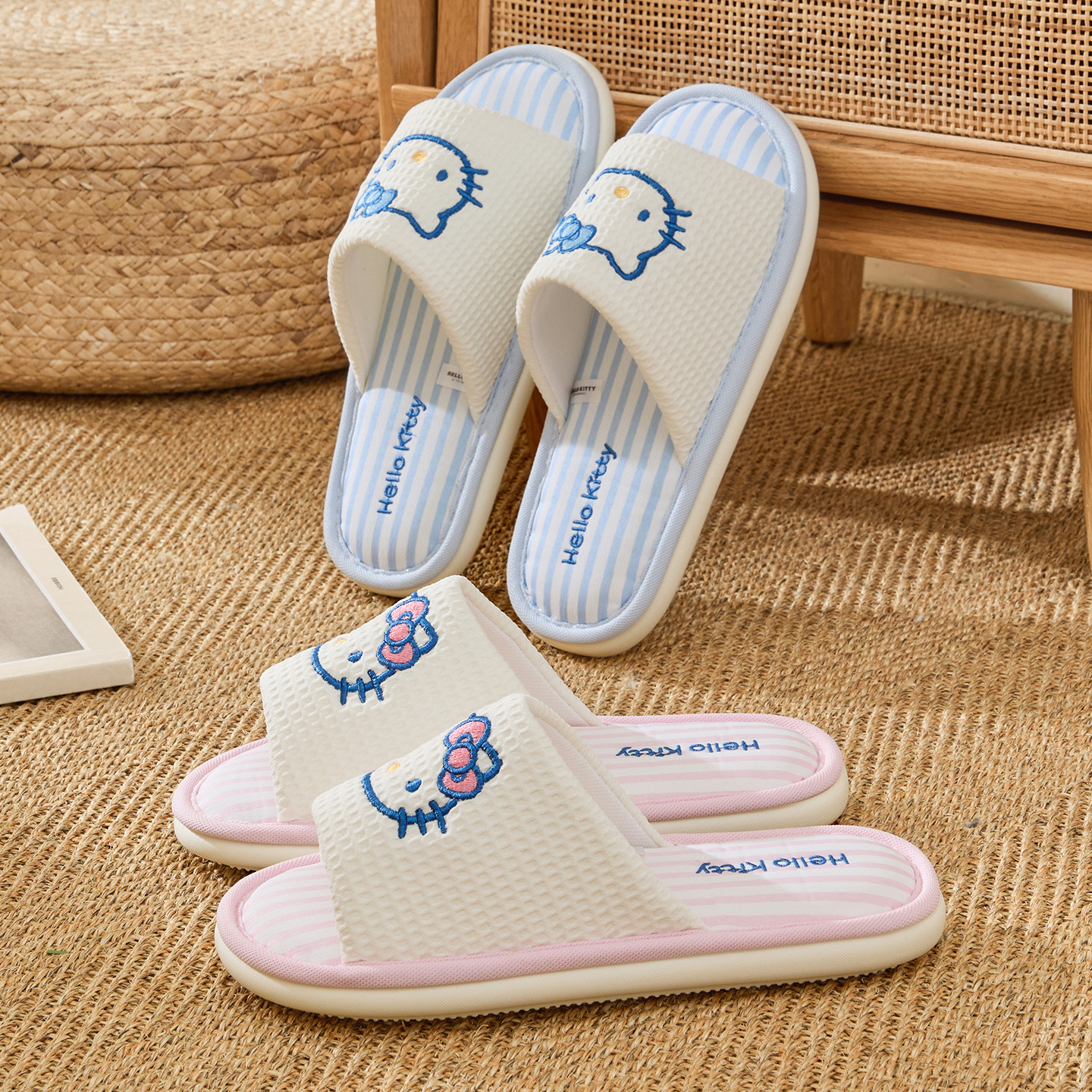 Cartoon Kuromi Linen Slippers  - Women'S Shoes For Flat Feet 评论和价格