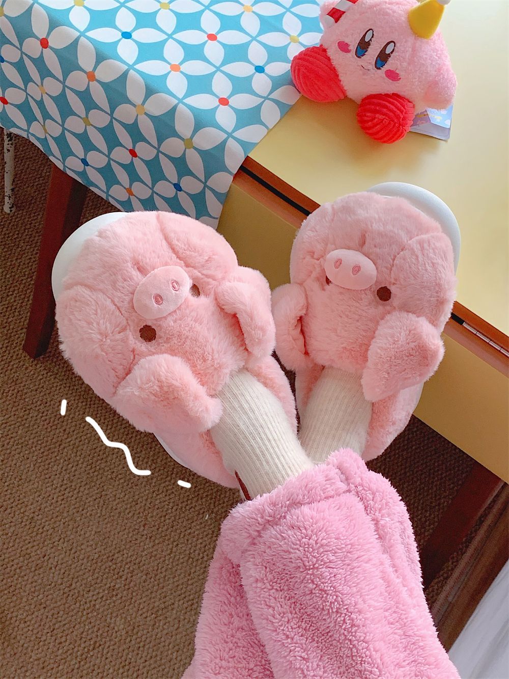 Feerldi Pink fluffy pig slippe - Women'S Shoes For Flat Feet 评论和价格