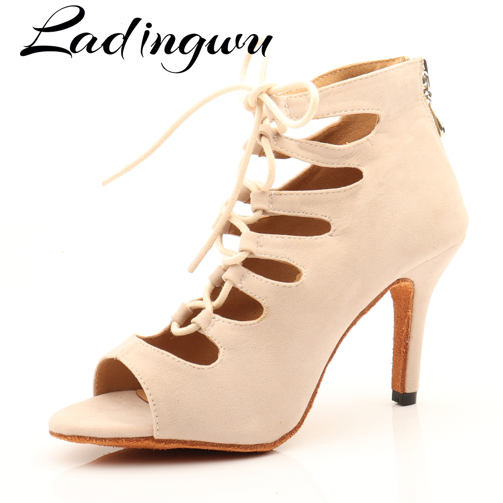 Ladingwu Beige Suede High-top  - Women'S Shoes Z 评论和价格