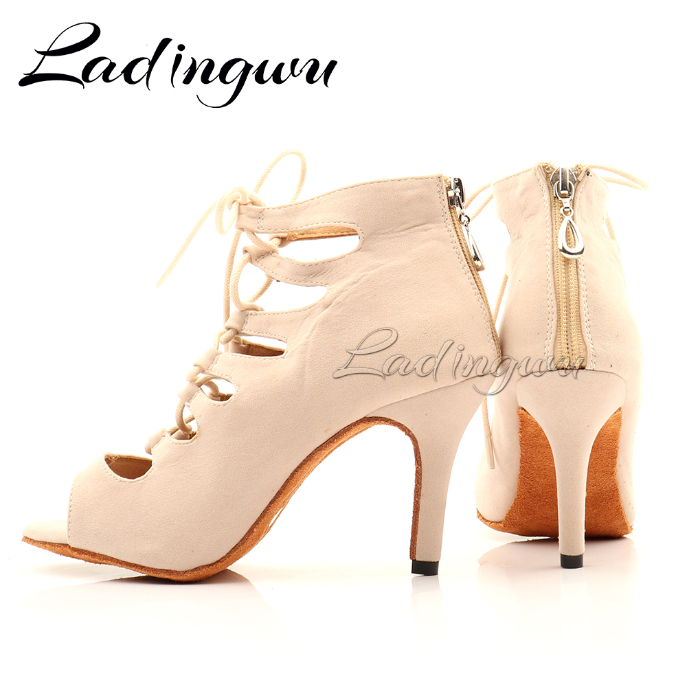 Ladingwu Beige Suede High-top  - Women'S Shoes Z 评论和价格