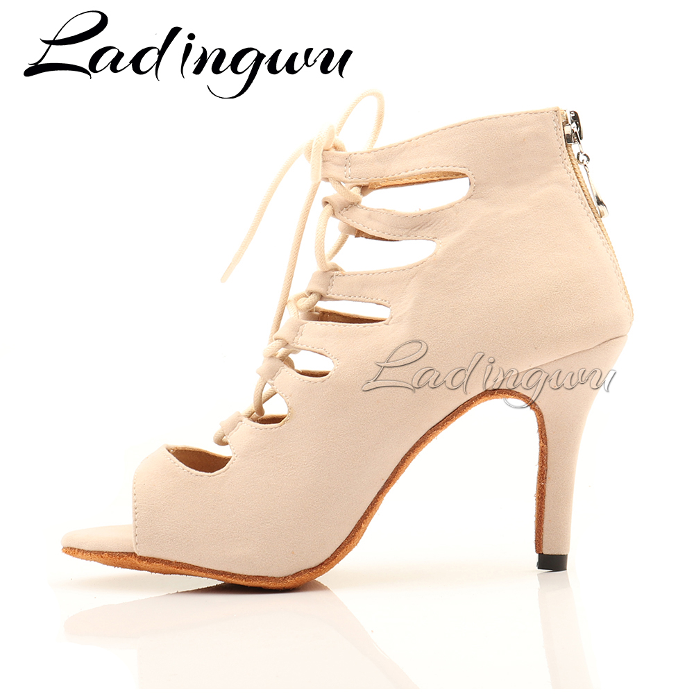 Ladingwu Beige Suede High-top  - Women'S Shoes Z 评论和价格