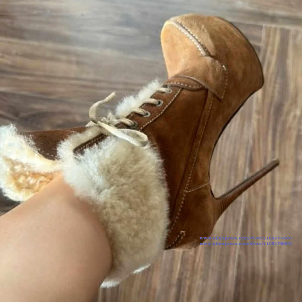 Brown Suede Stiletto Heels Ank - Suede Ankle Boot 评论和价格