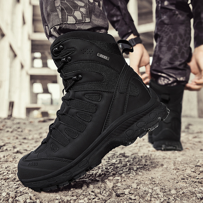 New Men Tactical Boots Militar - Suede Ankle Boot 评论和价格