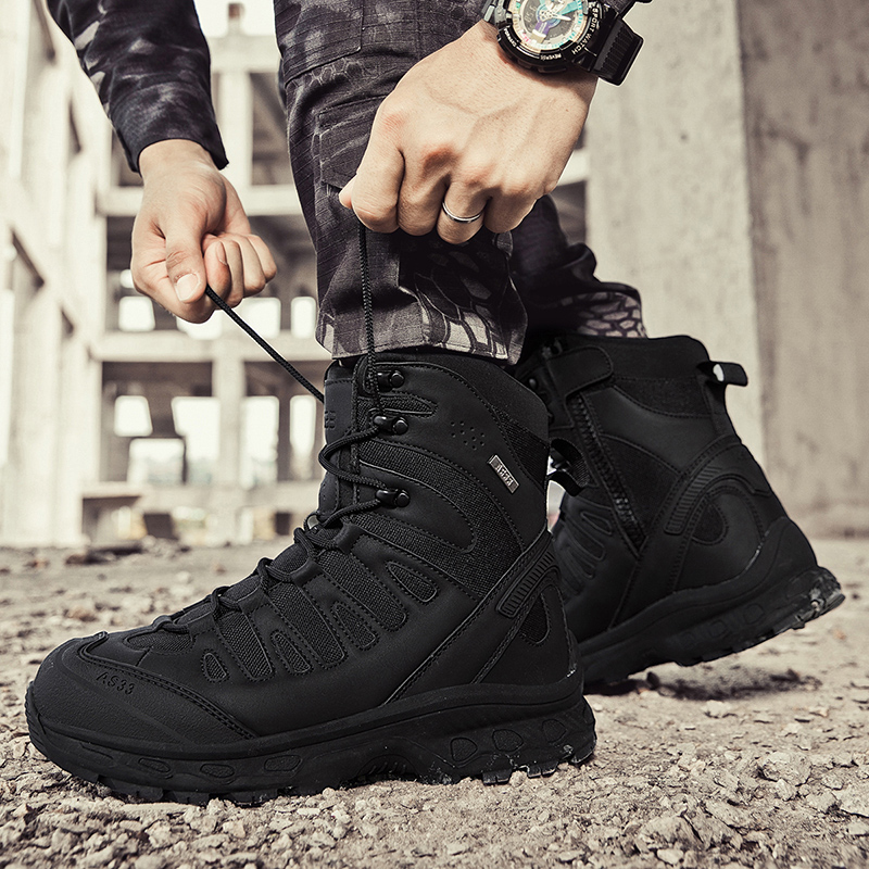 New Men Tactical Boots Militar - Suede Ankle Boot 评论和价格