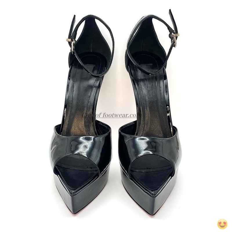 2026 Women's black/nude patent - Ankle Strap Heels 评论和价格