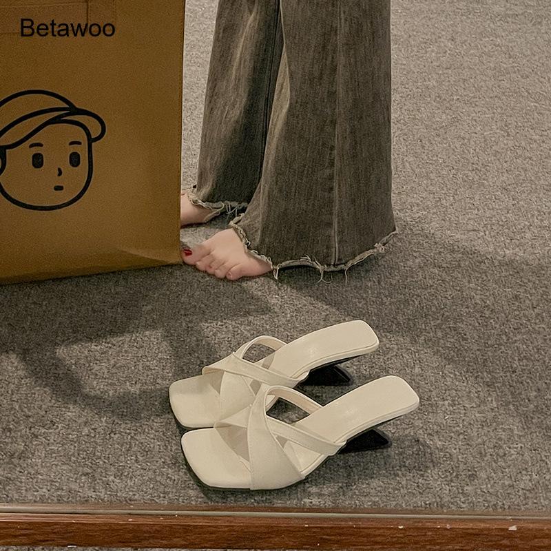 Women's Curved Block Heel Mule - Ankle Strap Heels 评论和价格