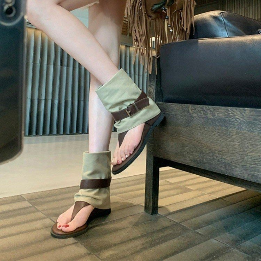 Vintage Color Block Toe Ring S - Suede Ankle Boot 评论和价格