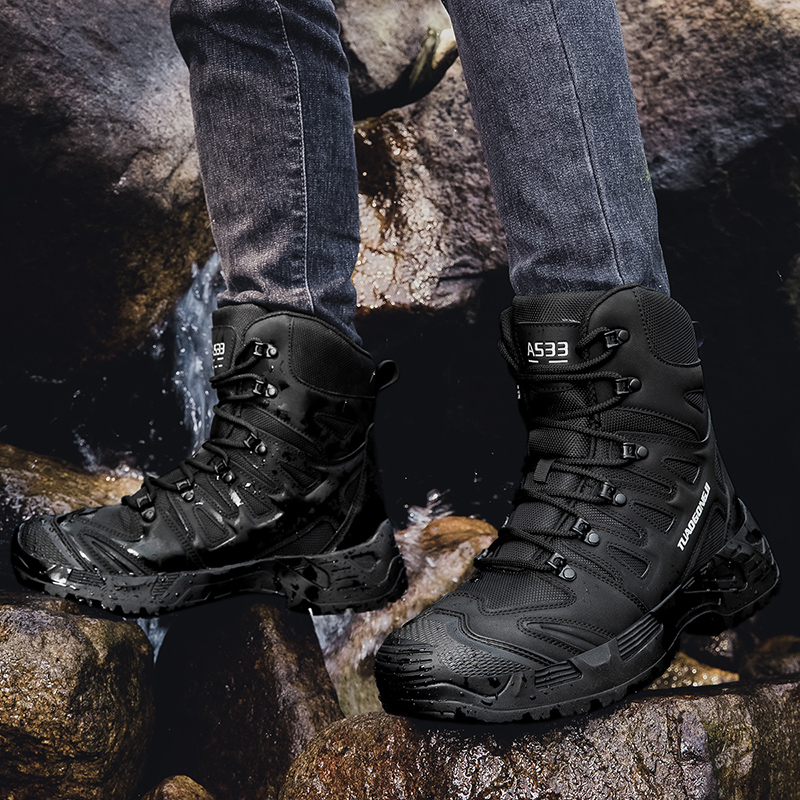Men's Large Size Outdoor Tacti - Suede Ankle Boot 评论和价格