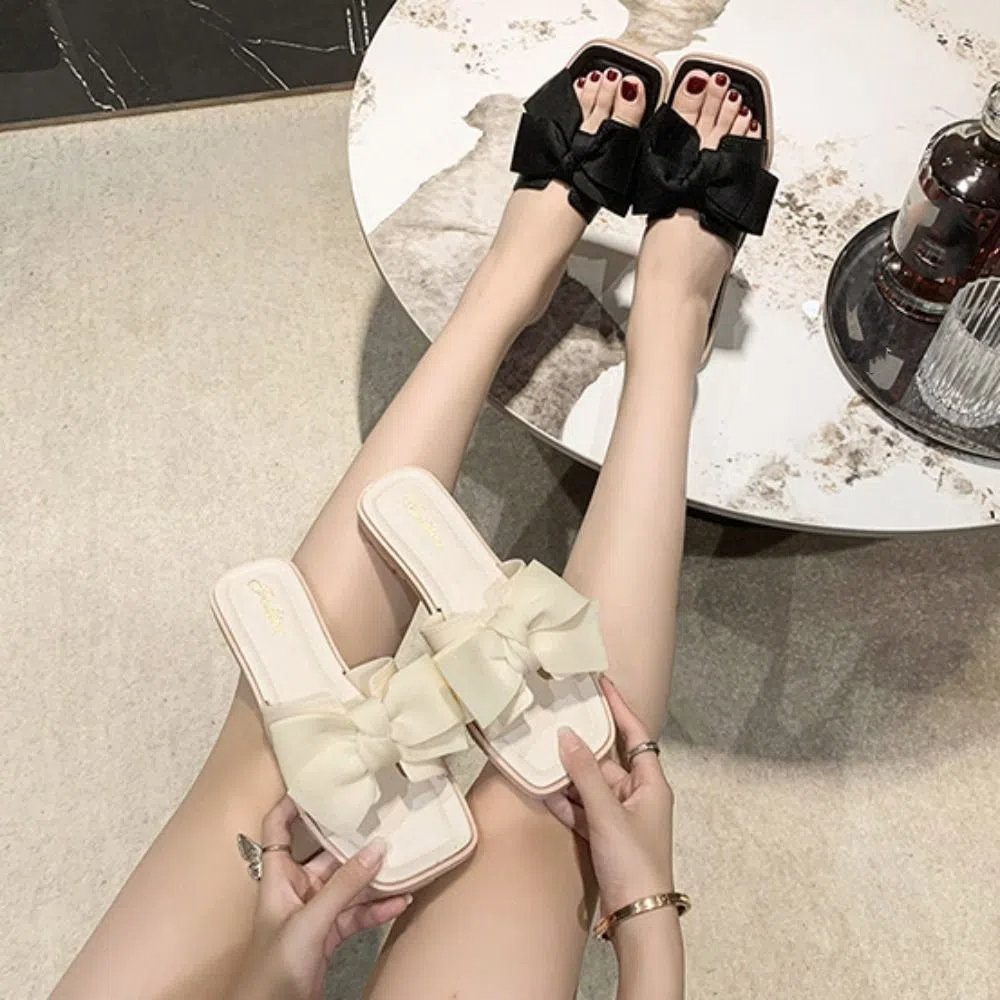 Casual Soft Sole Bowknot Slipp - Women'S Shoes For Flat Feet 评论和价格