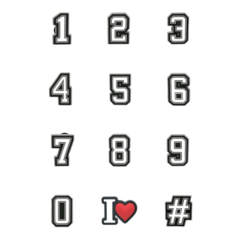 1pcs PVC Number Shoe Charms fo - Women'S Shoes Crocs 评论和价格